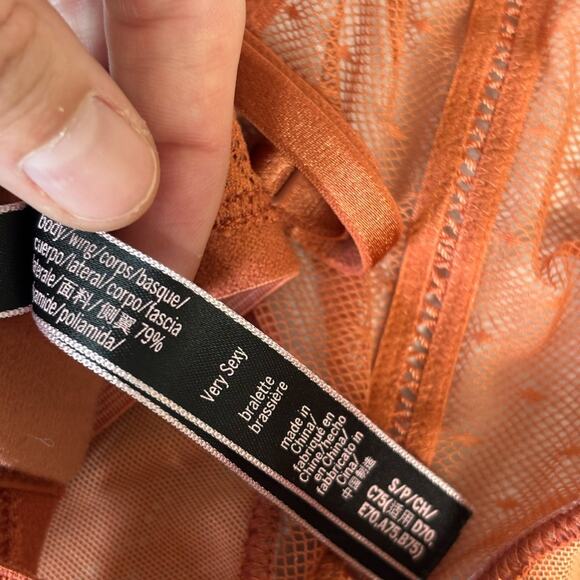 Victoria’s Secret Very Sexy Lace Bralette in Rust Orange - Size S - Picture 5 of 5